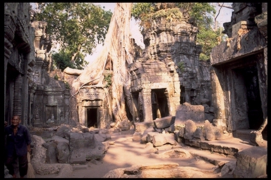 Part of Ta Prohm Temple, Angkor, Cambodia